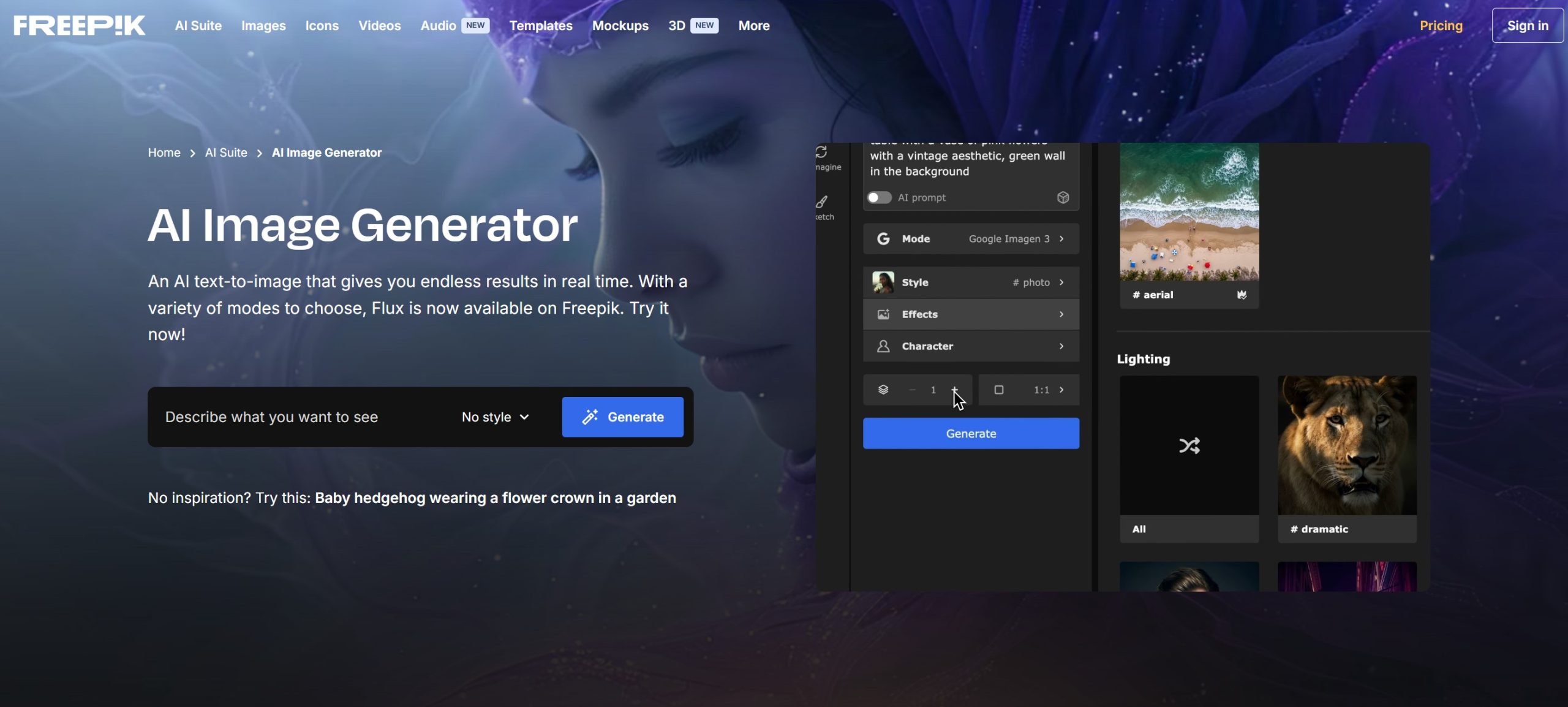 Freepik AI Image Generator