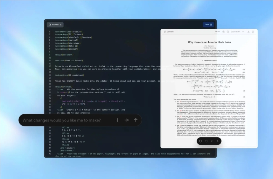 OpenAI 发布 Prism：基于 GPT-5.2 的科研协作新纪元