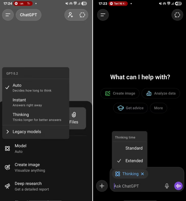 OpenAI 更新手机版 ChatGPT，用户可调节 AI 思考深度