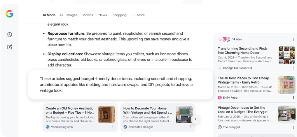 Google 将 AI 搜索功能升级，增强来源链接和内容说明