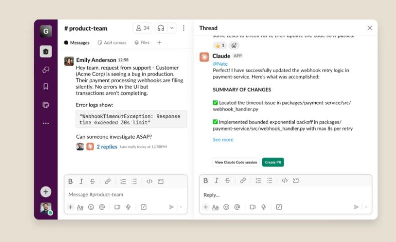Anthropic 宣布在 Slack 推出 Claude Code:让开发者直接在聊天中完成完整编码流程