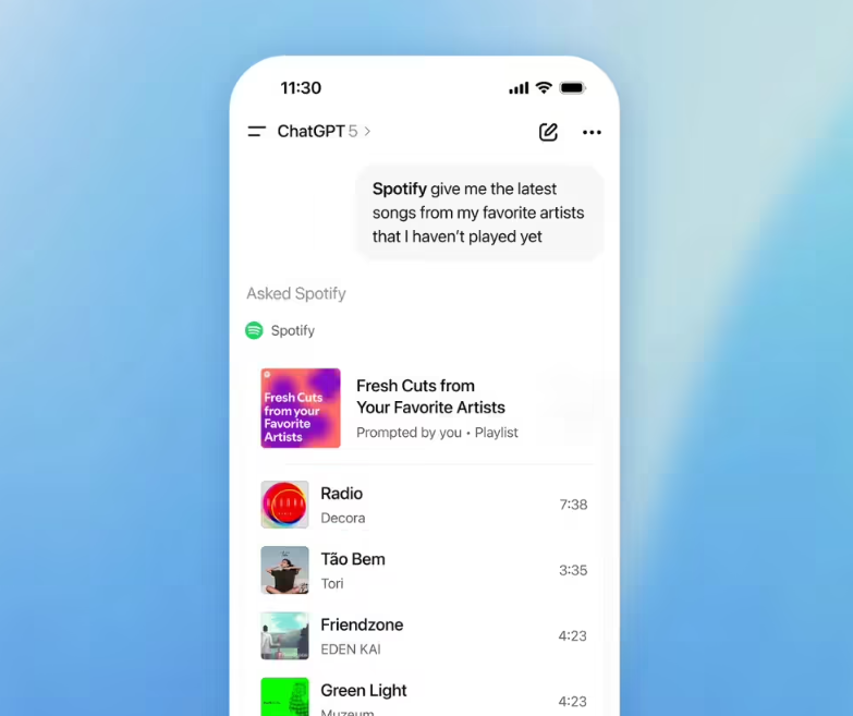 ​Apple Music 将与 ChatGPT 实现全新集成，用户可轻松创建歌单！