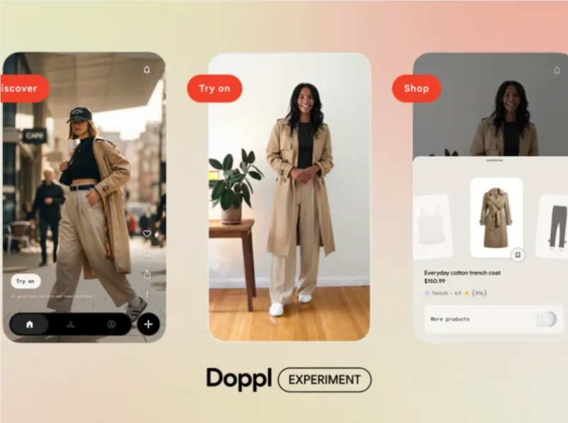谷歌推出 Doppl 购物发现功能，让虚拟试穿更轻松