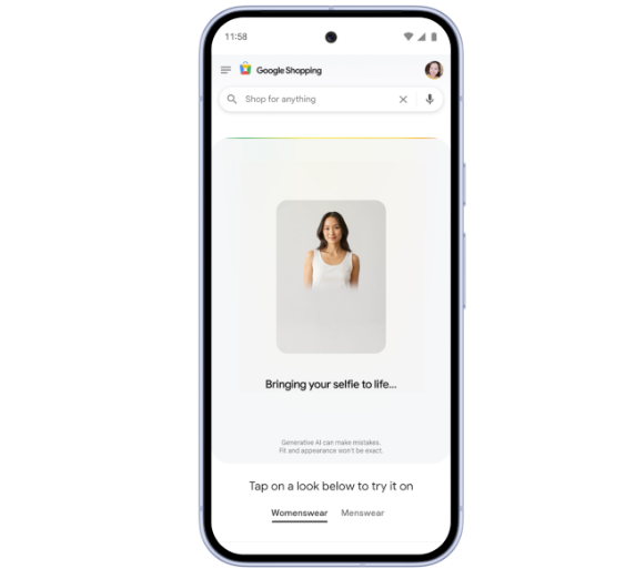 谷歌AI试穿功能重大升级:一张自拍即可虚拟试衣
